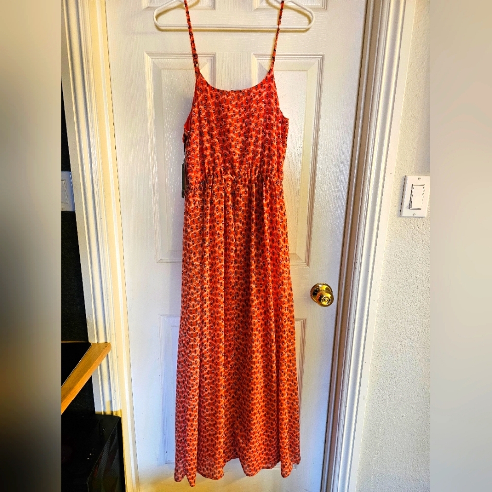 Maxi Dress from Dex.  Color Orange/Red. Size Small